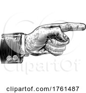 Poster, Art Print Of Hand Pointing Finger Direction In Business Suit