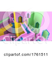 Poster, Art Print Of Colorful Intricate Staircase