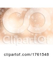 Poster, Art Print Of Golden Christmas Snowflakes Background