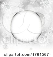 Poster, Art Print Of Christmas Snowflake Background With Space For Text