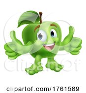 Poster, Art Print Of Apple Fruit Cartoon Emoticon Emoji Mascot Icon