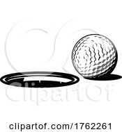 Poster, Art Print Of Black And White Golf Design