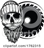 Lumberjack Skull And Saw Blade by Vector Tradition SM