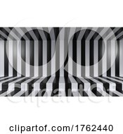 Poster, Art Print Of Abstract Geometric Striped Podium Background
