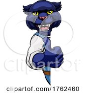 Poster, Art Print Of Panther Mascot Decorator Gardener Handyman Worker