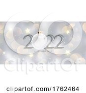 Elegant Silver Happy New Year Banner Design