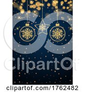 Poster, Art Print Of Sparkle Christmas Background With Glittery Decorations