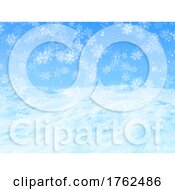 Poster, Art Print Of 3d Christmas Background With Snowy Landscape