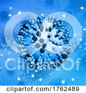 Poster, Art Print Of 3d Medical Background With Flu Virus