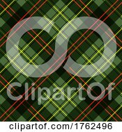 Poster, Art Print Of Abstract Background With A Christmas Plaid Themed Pattern