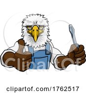 Eagle Electrician Handyman Holding Screwdriver by AtStockIllustration