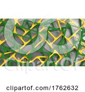 Poster, Art Print Of 3d Abstract Background With Paper Cut Shapes