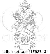 Poster, Art Print Of Black And White Queen Sitting On The Throne