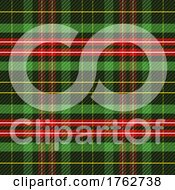 Poster, Art Print Of Christmas Background With A Plaid Pattern