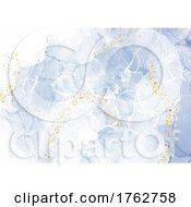 Poster, Art Print Of Elegant Hand Painted Background With Gold Glitter