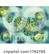 Poster, Art Print Of 3d Abstract Medical Background With H1n1 Flu Virus Cells