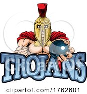 Poster, Art Print Of Trojan Spartan Bowling Sports Mascot