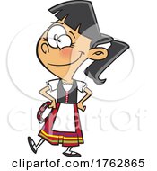 Poster, Art Print Of Cartoon Girl From Italy