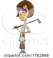 Cartoon Jordan Baker The Female Golfer From The Great Gatsby