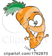 Cartoon Happy Fresh Carrot Walking