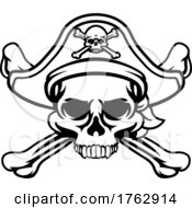 Poster, Art Print Of Pirate Hat Skull And Crossbones Cartoon