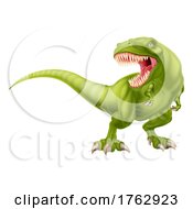 Poster, Art Print Of Tyrannosaurus T Rex Dinosaur Cartoon Roaring