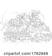 Poster, Art Print Of Black And White Man Transporting A Large Fresh Cut Christmas Tree With Snow