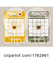 Blank Copy Space Bingo Cards Cut Out Autumn
