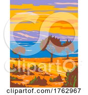 Poster, Art Print Of Bear Lake State Park Along The Shore Of Rendezvous Beach Utah Usa Wpa Poster Art