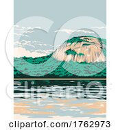 Poster, Art Print Of Echo Lake State Park With Echo Lake Cathedral Ledge And White Horse Ledge In North Conway New Hampshire Usa Wpa Poster Art