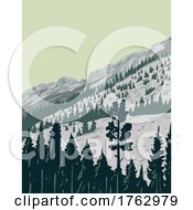 Poster, Art Print Of Lost Creek State Park With Limestone Cliffs Near Anaconda Montana Usa Wpa Poster Art