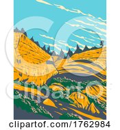 Poster, Art Print Of Pictograph Cave State Park Within Yellowstone In Montana Usa Wpa Poster Art
