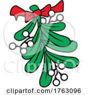 Poster, Art Print Of Cartoon Christmas Mistletoe