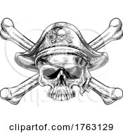 Poster, Art Print Of Pirate Skull Crossbones Skeleton Grim Reaper