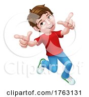 Happy Boy Kid Child Cartoon Character by AtStockIllustration