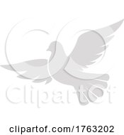 Flying Peace Dove Silhouette