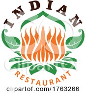 Indian Restaurant Lotus Flower Design by Vector Tradition SM