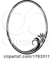 Poster, Art Print Of Oval Floral Frame