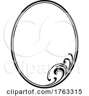 Poster, Art Print Of Oval Floral Frame