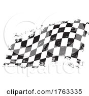 Poster, Art Print Of Grungy Checkered Flag