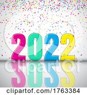 Poster, Art Print Of Colourful Happy New Year Background With Confetti