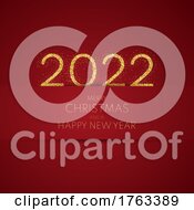 Poster, Art Print Of Happy New Year Background In Red And Gold