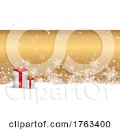 Poster, Art Print Of Christmas Banner With Gift Boxes
