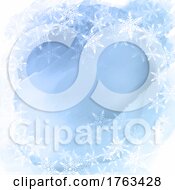 Poster, Art Print Of Watercolour Christmas Snowflake Background