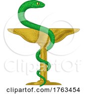 Poster, Art Print Of Bowl Of Hygieia Snake Medical Pharmacy Sign