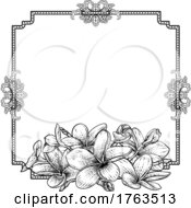 Poster, Art Print Of Plumeria Frangipani Tropical Flower Funeral Invite