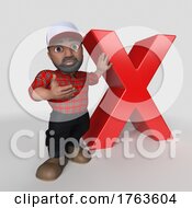 Poster, Art Print Of 3d Cartoon Lumberjack Character On A Shaded Background