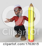 3D Cartoon Lumberjack Character On A Shaded Background by KJ Pargeter