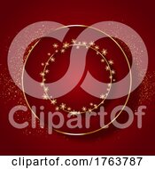 Poster, Art Print Of Ornate Gold And Red Background