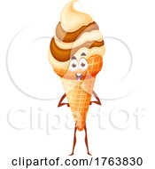 Poster, Art Print Of Ice Cream Cone Mascot